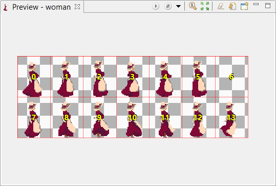 Sprite-sheet preview