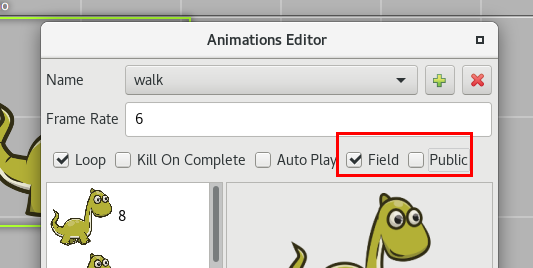 Field and Public properties in the Animations dialog