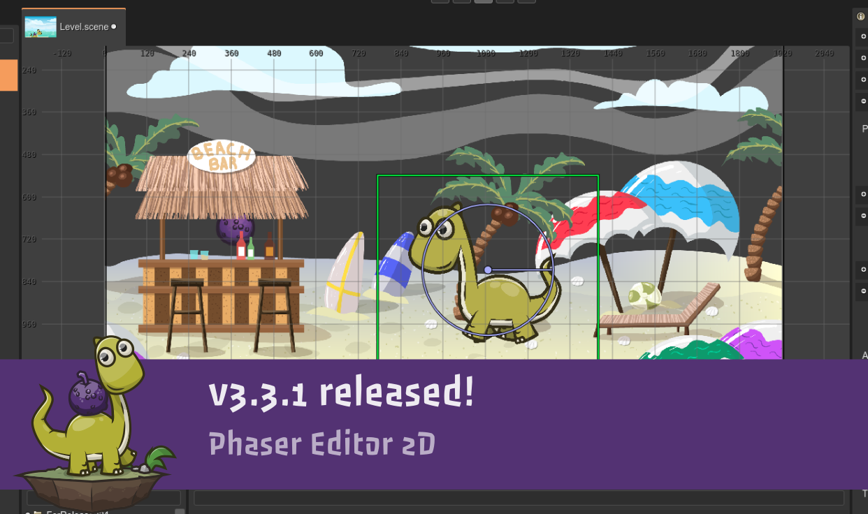 Phaser Editor 2D v3.3.1 released