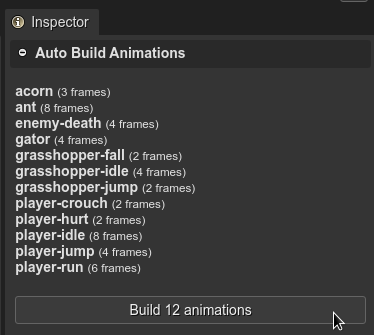 Auto build animations