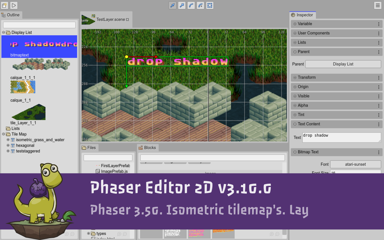 Phaser Editor 2D v3.10.0 released! Phaser 3.50. Layer. Isometric Tilemaps.