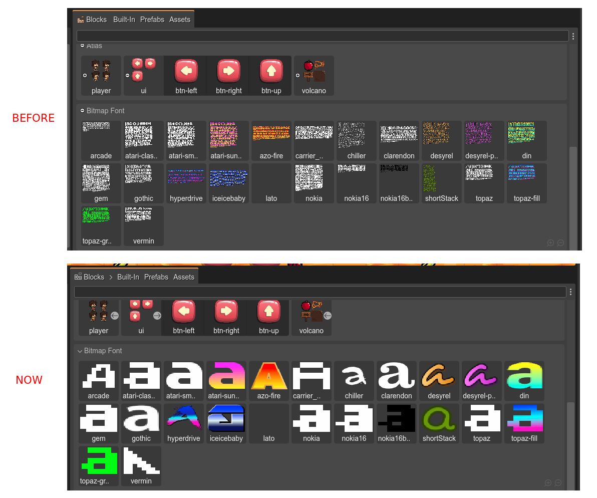 Bitmap font rendering in viewers
