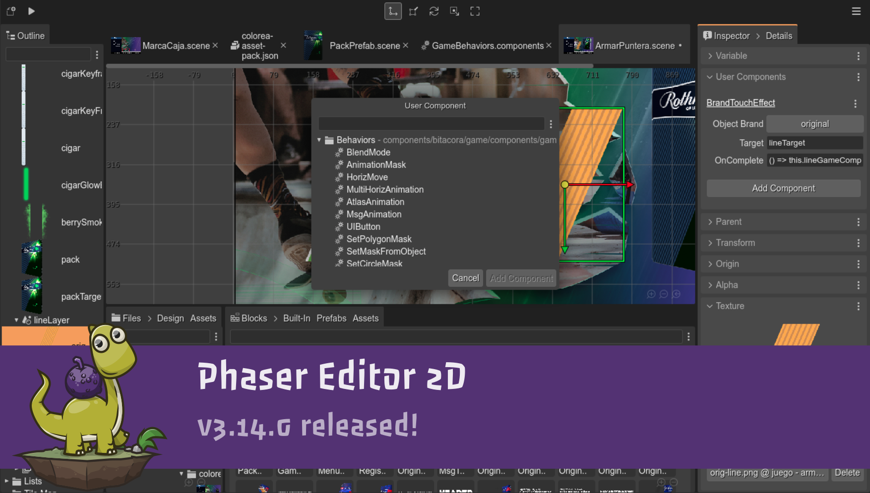Phaser Editor 2D v3.14.0 released!