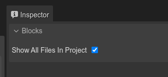 Show All Files in Project settings