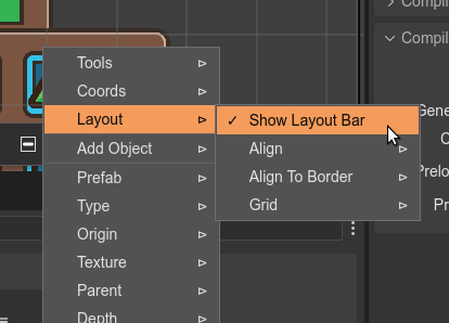 Show/hide layout tools