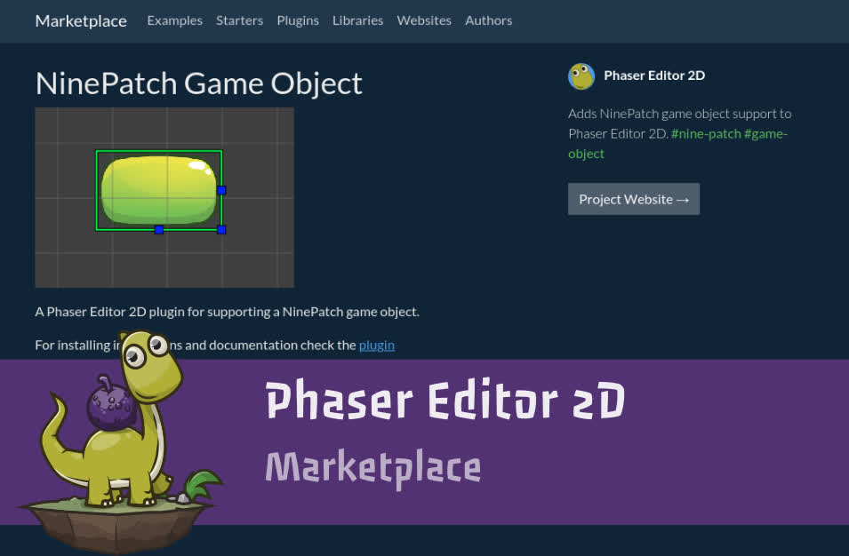Phaser Editor 2D v3.32.0 released. Welcome Marketplace.