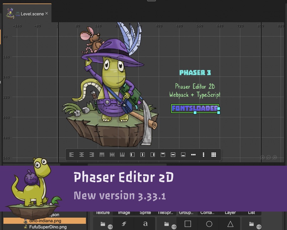 Phaser Editor 2D v3.33.1 released