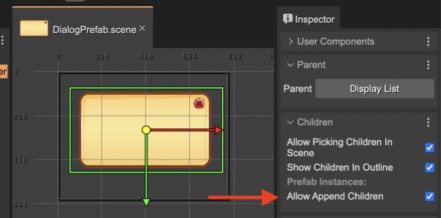 Allow append children to a prefab instance