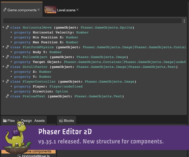 Phaser Editor 2D v3.35.1 released