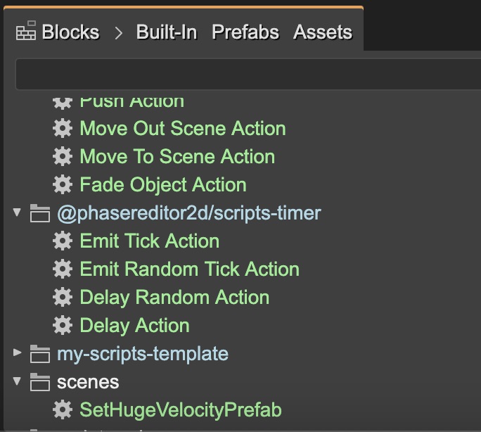 Script nodes in the Blocks view