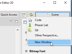 New Window option in perspective button
