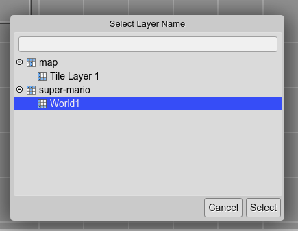 Select the tilemap layer
