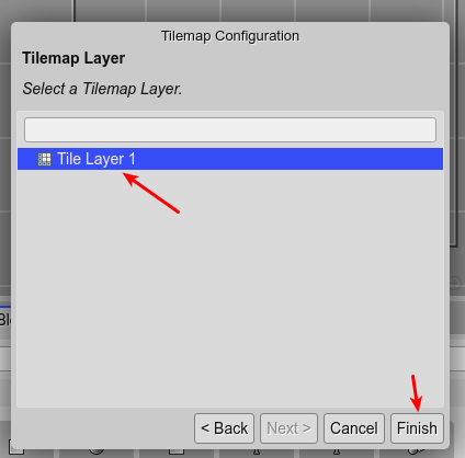 Select a tilemap layer