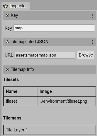 Tilemap data in Asset Pack Editor