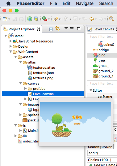 Project Explorer preview image file